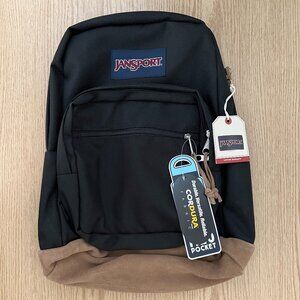 JanSport Right Pack 3 Section Backpack with 15-inch Laptop Sleeve - Black, NWT